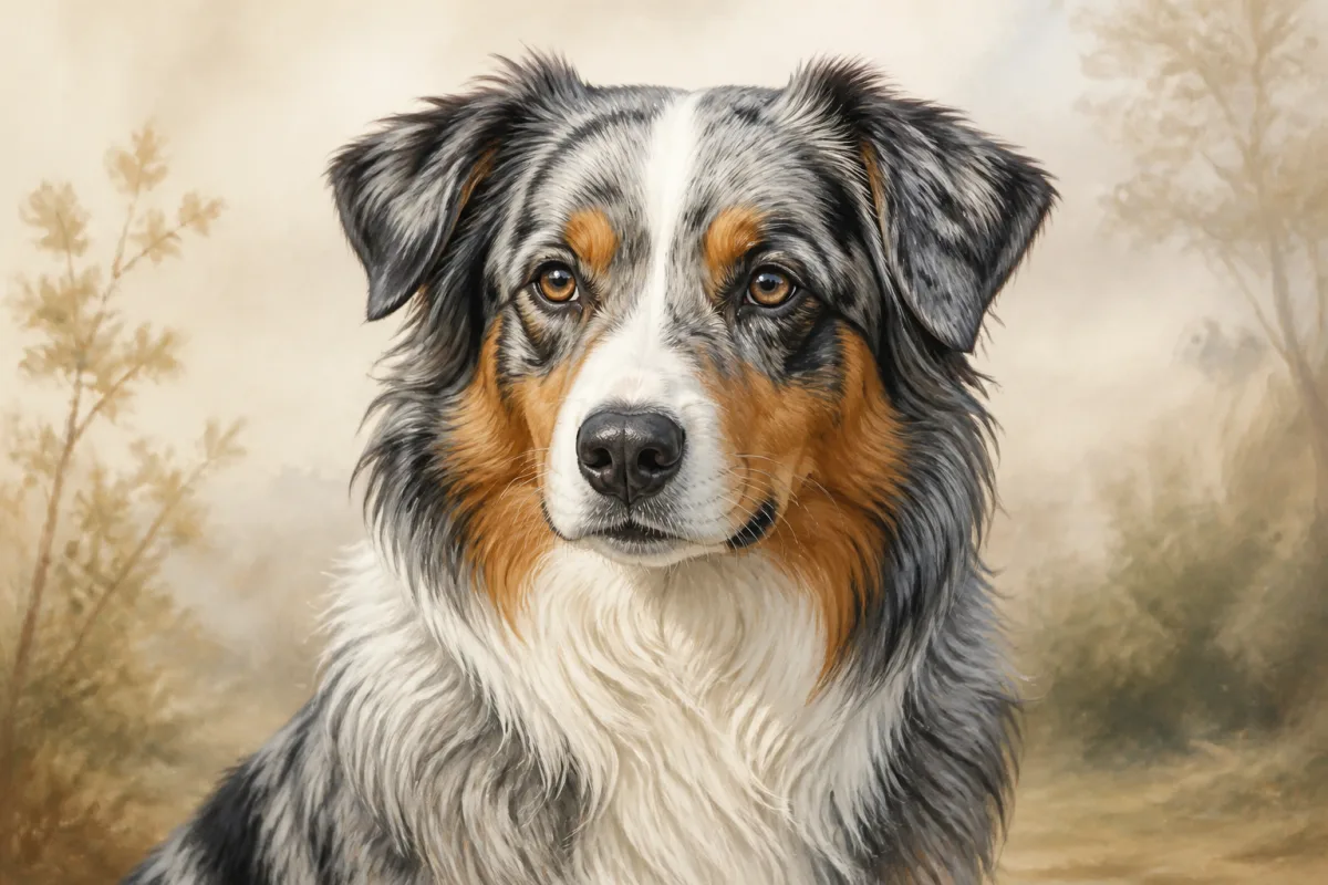 Australian Shepherd breed illustration