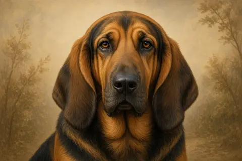 Bloodhound breed illustration