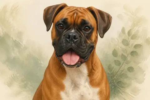 Boxer breed illustration
