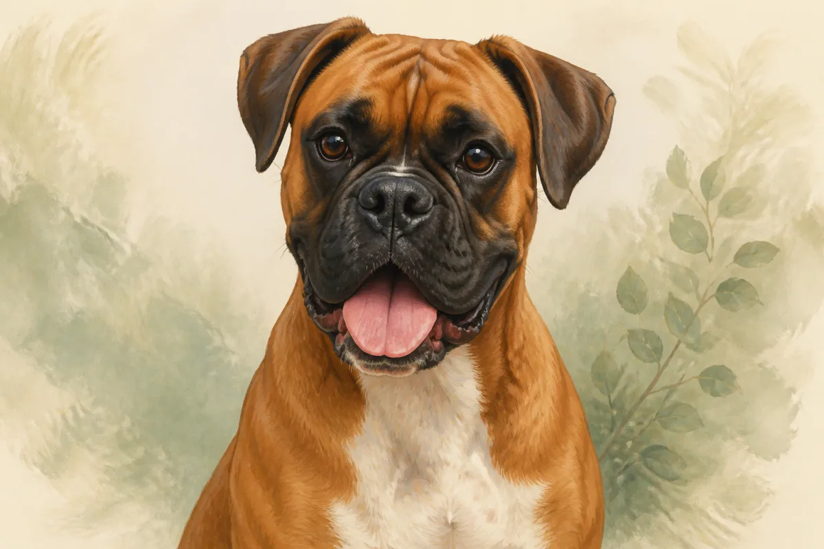 Boxer breed illustration