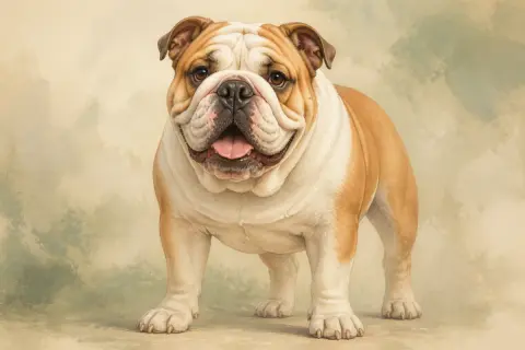 Bulldog breed illustration