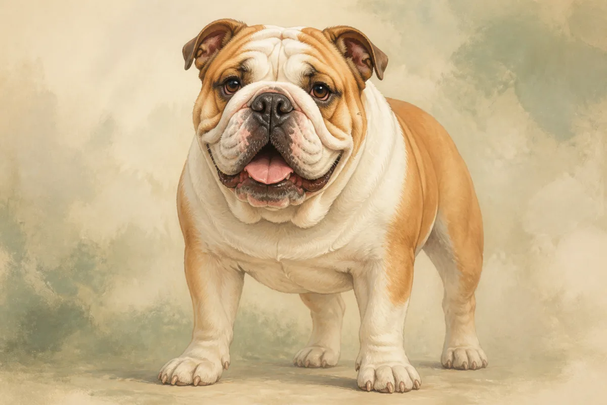 Bulldog breed illustration
