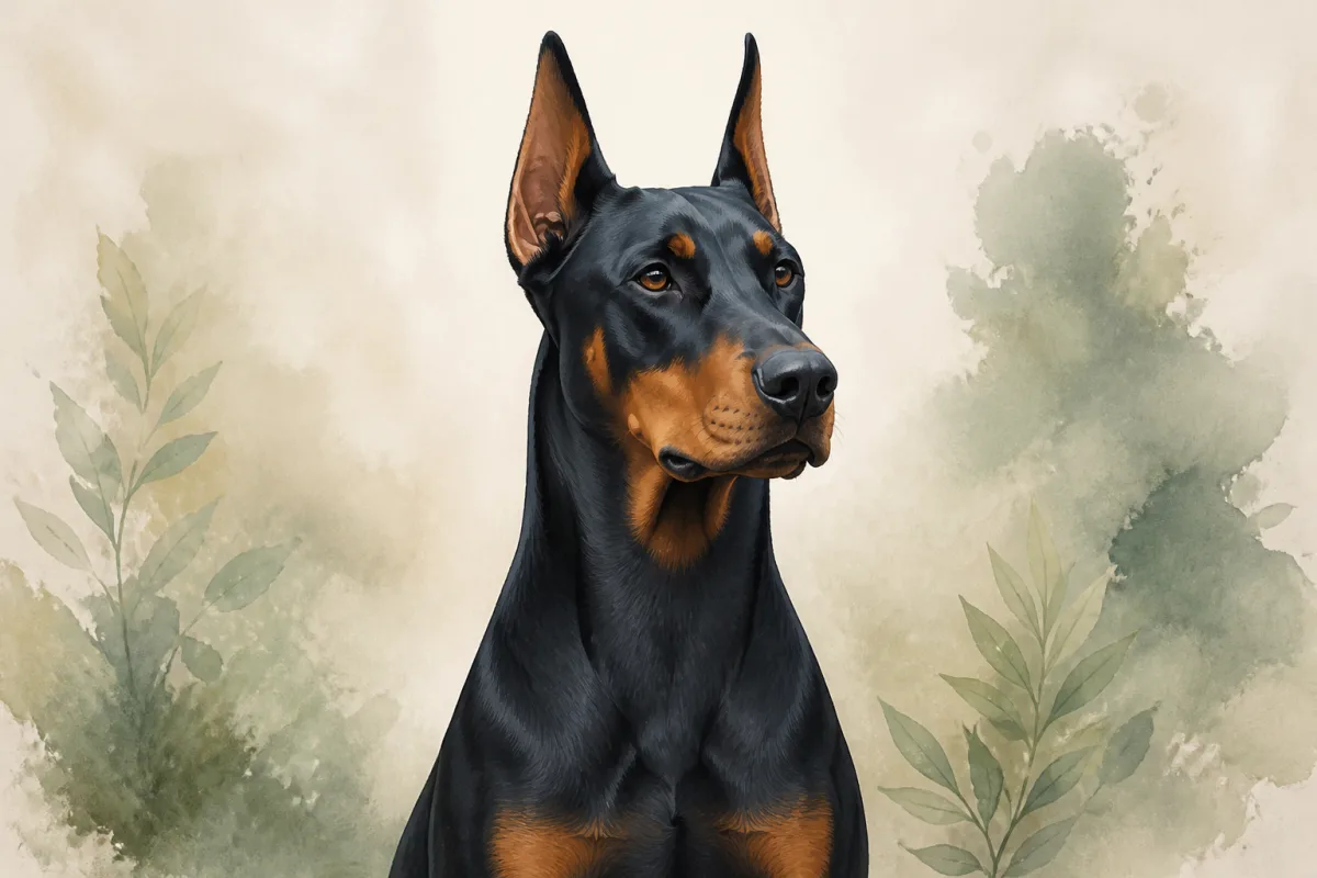 Doberman Pinscher breed illustration
