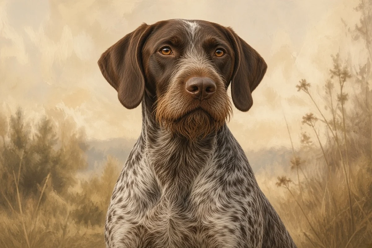 German Wirehaired Pointer breed illustration