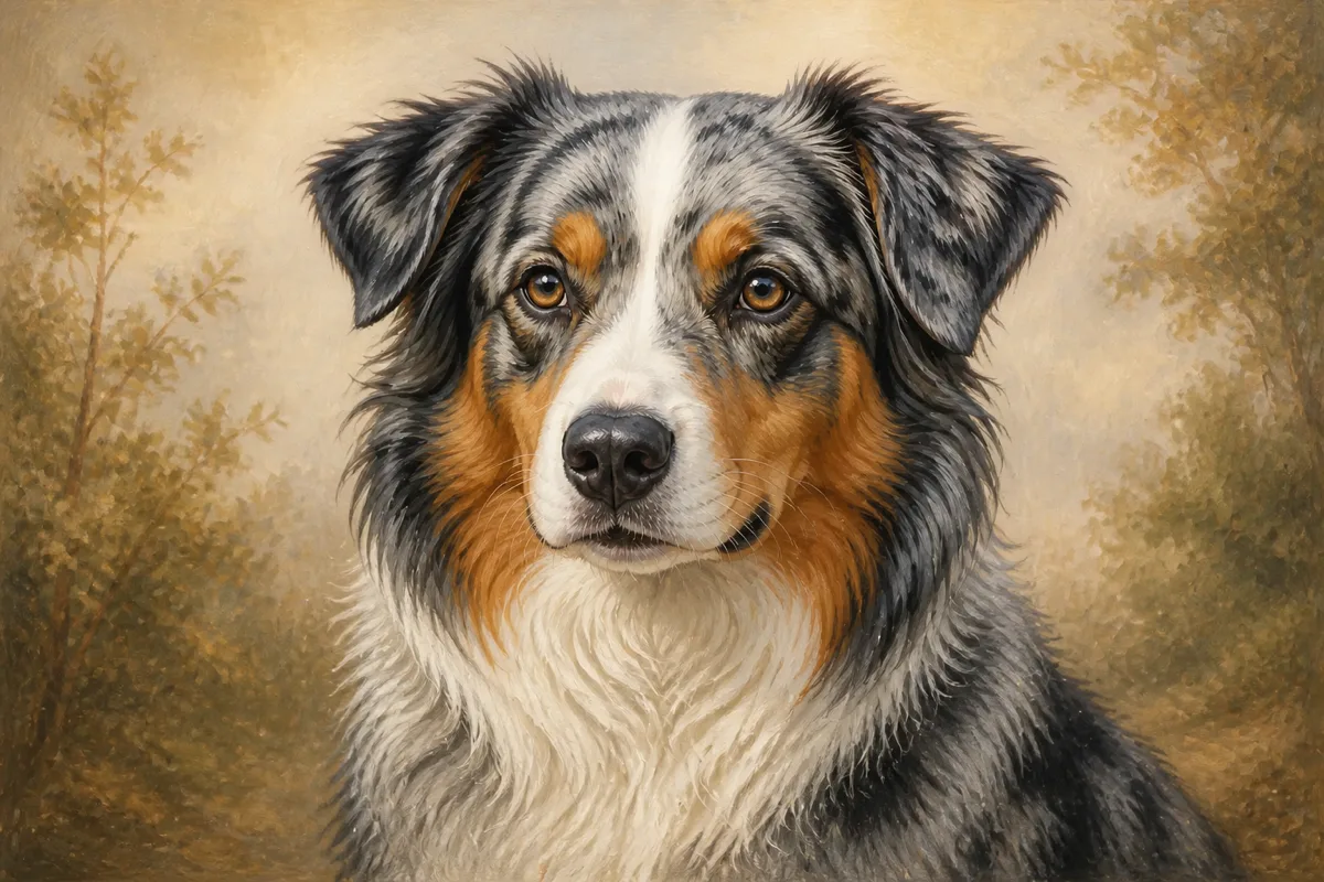 Miniature American Shepherd breed illustration