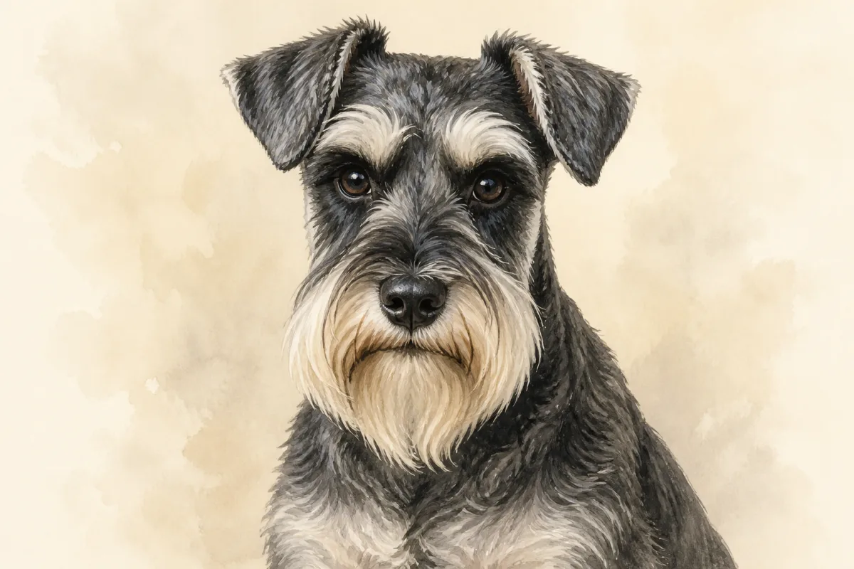 Miniature Schnauzer breed illustration