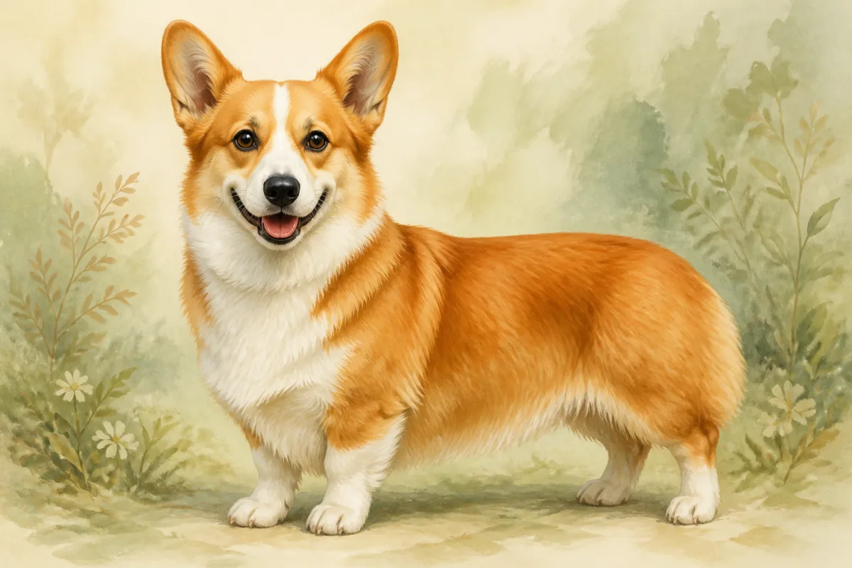 Pembroke Welsh Corgi breed illustration