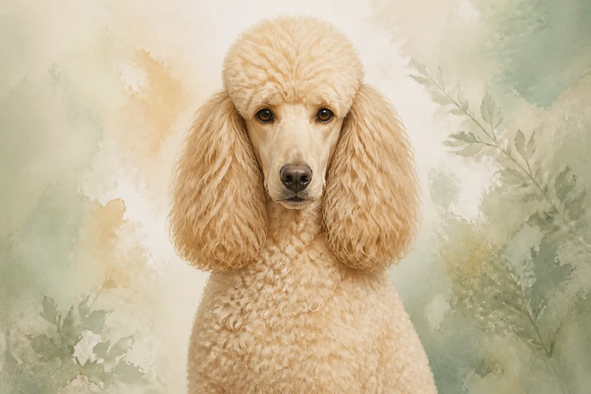 Poodle breed illustration
