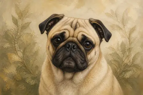 Pug breed illustration