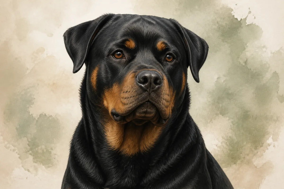 Rottweiler breed illustration