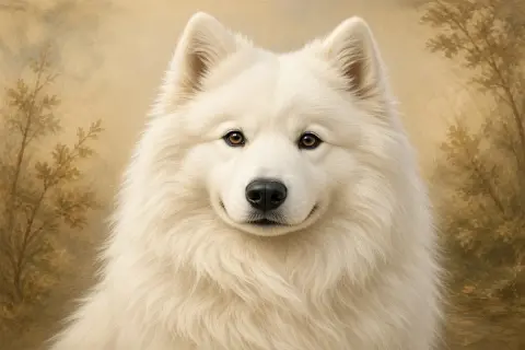 Samoyed breed illustration