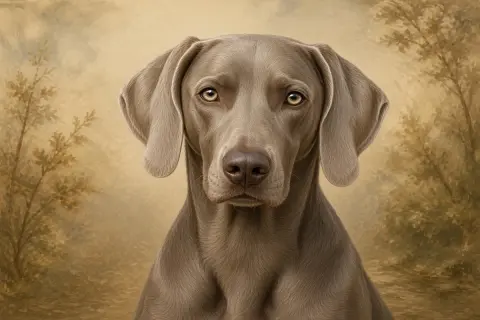 Weimaraner breed illustration