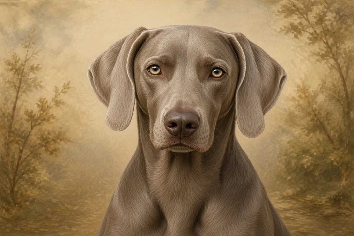 Weimaraner breed illustration
