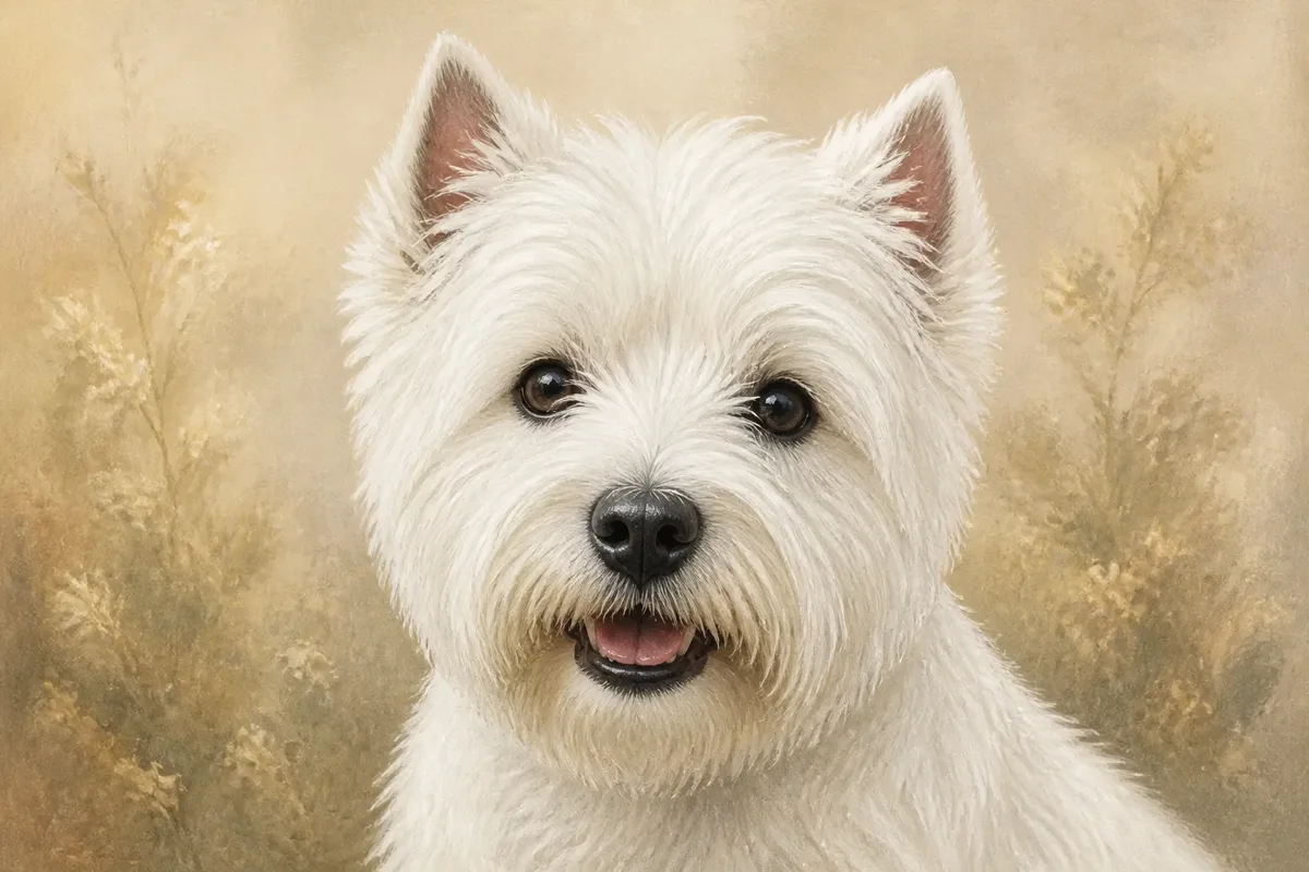 West Highland White Terrier breed illustration