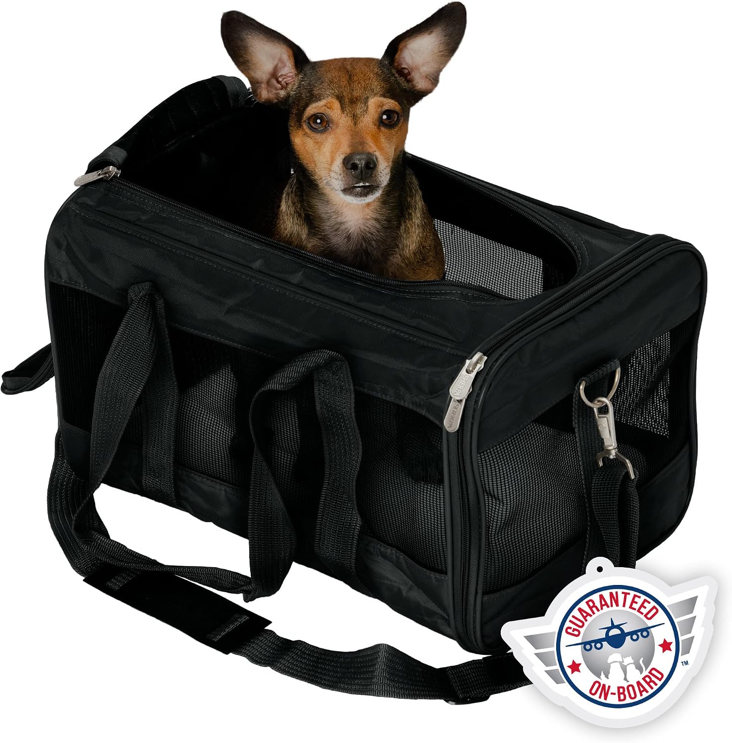 Sherpa Original Deluxe Airline Pet Carrier (Medium, Black)