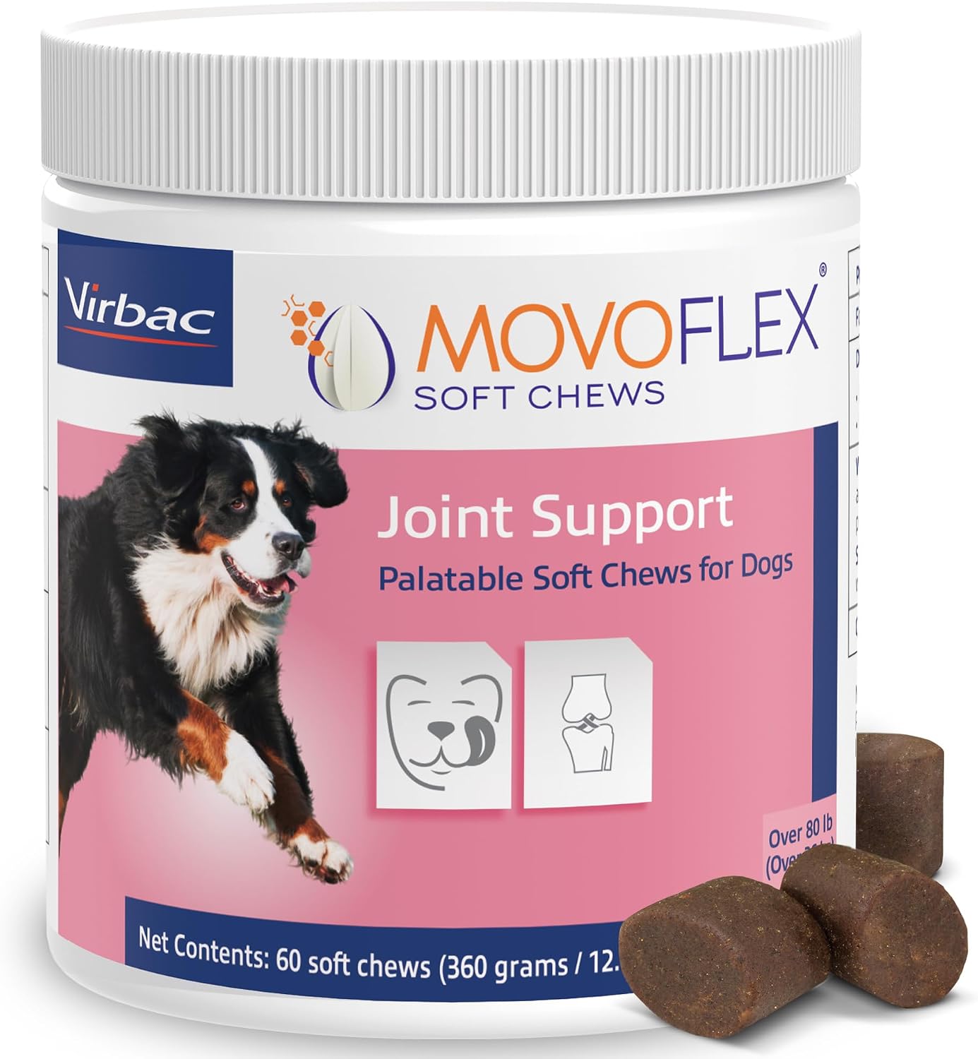 MOVOFLEX Soft Chews Hip and Joint Support for Large Dogs (60 Count)