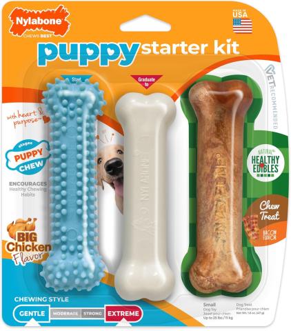 Nylabone New Puppy Starter Kit (3-Pack)