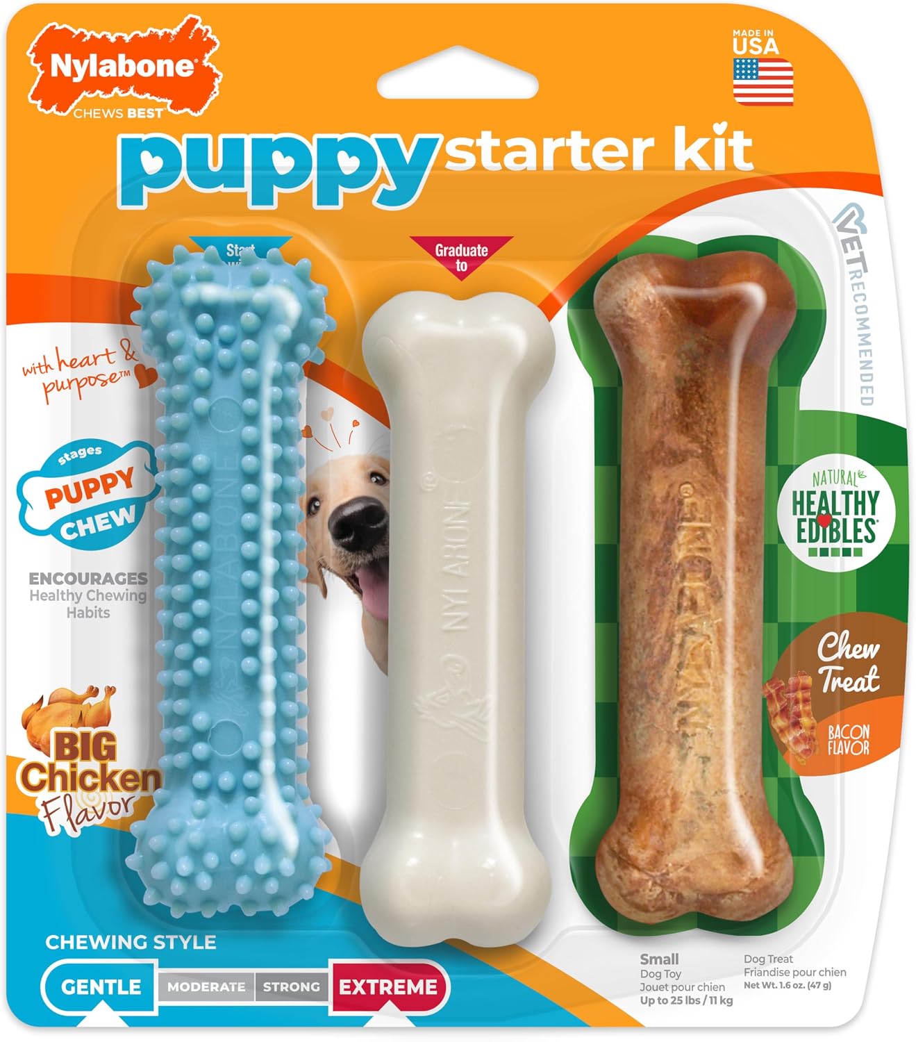 Nylabone New Puppy Starter Kit (3-Pack)
