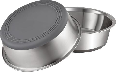 PEGGY11 Nonslip Stainless Dog Bowls (2-Pack)