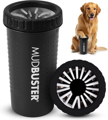 Dexas MudBuster Large Dog Paw Cleaner (Matte Black)