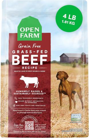 Open Farm Grass-Fed Beef Dry Dog Food (4 lb)