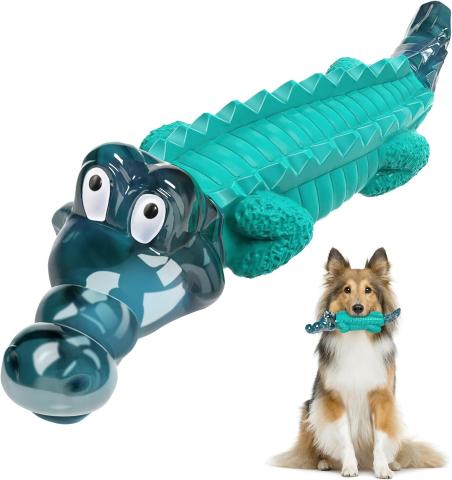 Jeefome Alligator Teeth-Cleaning Dog Toy