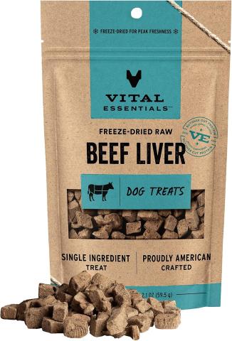 Vital Essentials Freeze-Dried Beef Liver Treats (2.1 oz)