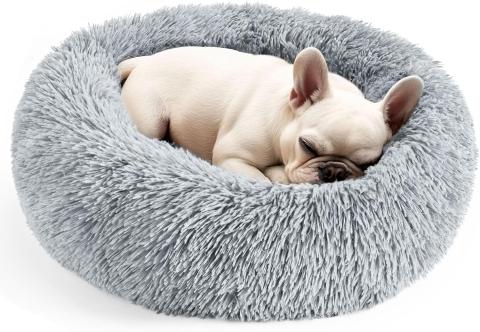 Hoewina Calming Donut Pet Bed (20", Small)